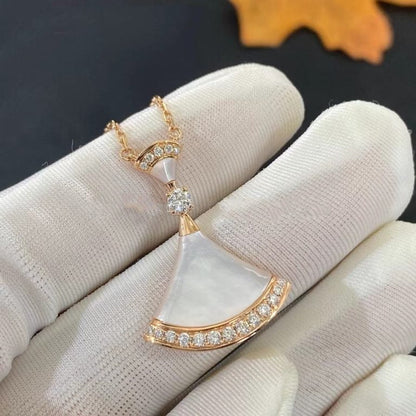 [Vintora]DREAM NECKLACE MOP PINK GOLD DIAMOND
