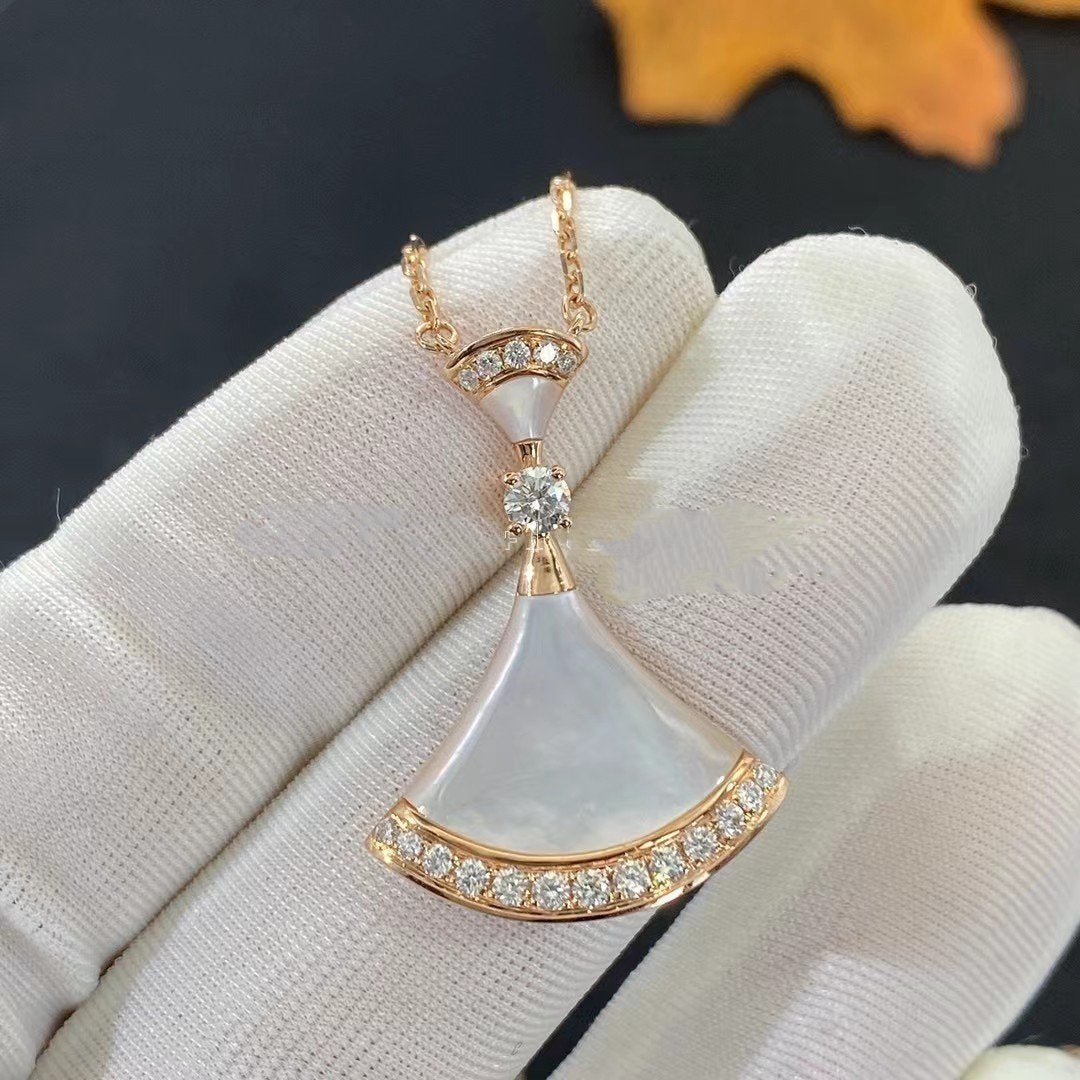 [Vintora]DREAM NECKLACE MOP PINK GOLD DIAMOND