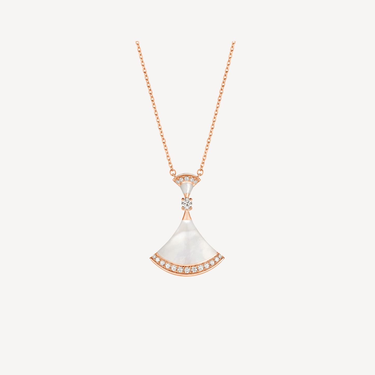 [Vintora]DREAM NECKLACE MOP PINK GOLD DIAMOND