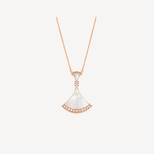 [Vintora]DREAM NECKLACE MOP PINK GOLD DIAMOND