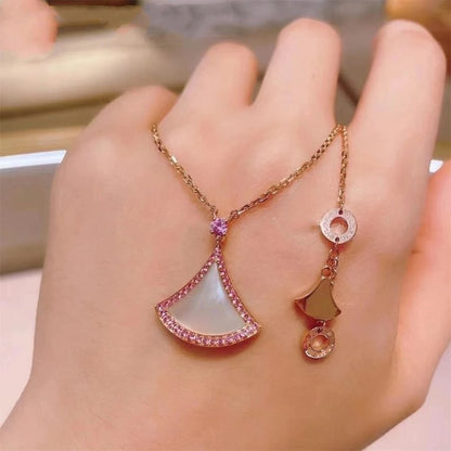 [Vintora]DREAM NECKLACE MOP DIAMOND PINK