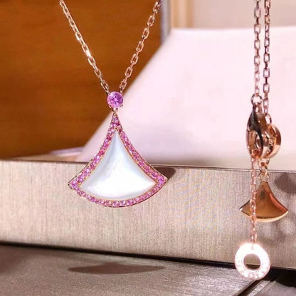 [Vintora]DREAM NECKLACE MOP DIAMOND PINK