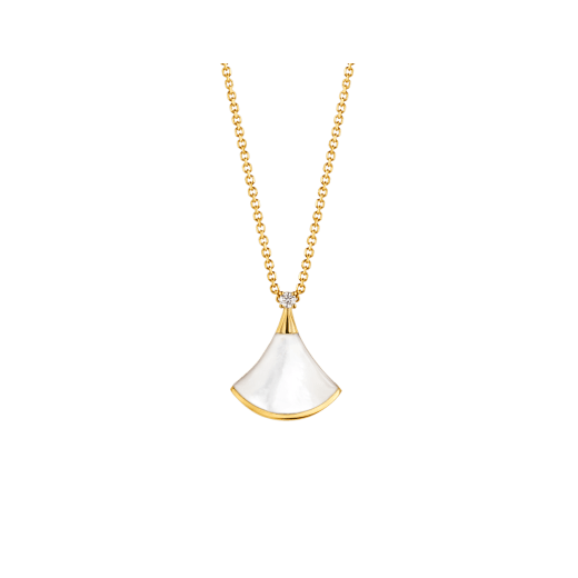 [Vintora]DREAM NECKLACE WHITE MOP GOLD 1 DIAMOND