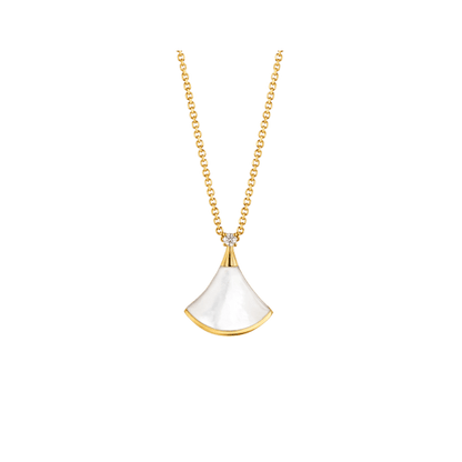 [Vintora]DREAM NECKLACE WHITE MOP GOLD 1 DIAMOND