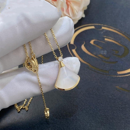 [Vintora]DREAM NECKLACE WHITE MOP GOLD 1 DIAMOND