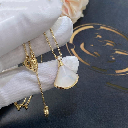 [Vintora]DREAM NECKLACE WHITE MOP GOLD 1 DIAMOND