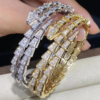 [Vintora]SERPENTI BRACELET GOLD DIAMOND DOUBLE ROW