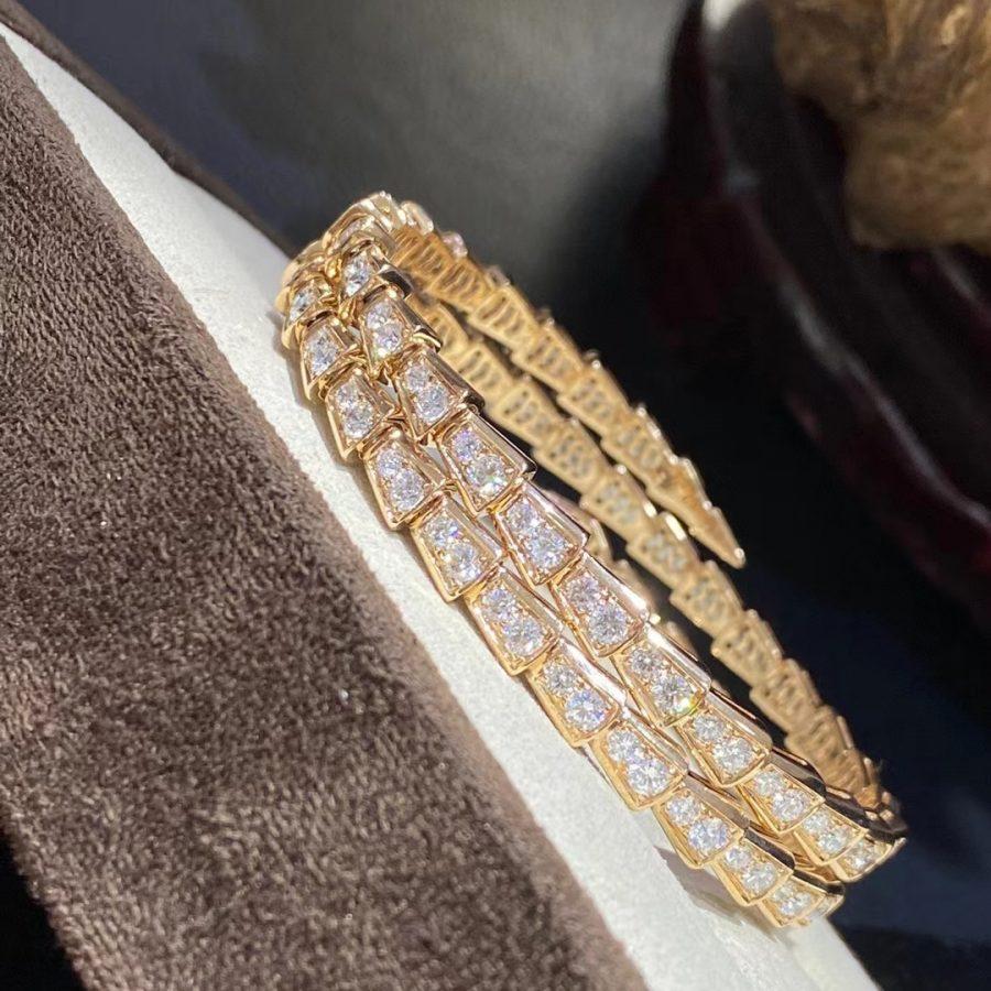 [Vintora]SERPENTI BRACELET GOLD DIAMOND DOUBLE ROW