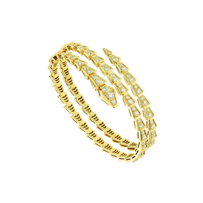 [Vintora]SERPENTI BRACELET GOLD DIAMOND DOUBLE ROW