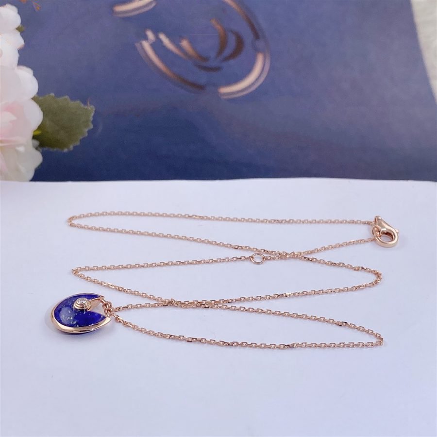 [Vintora]AMULETTE ROSE GOLD AGATE NECKLACE