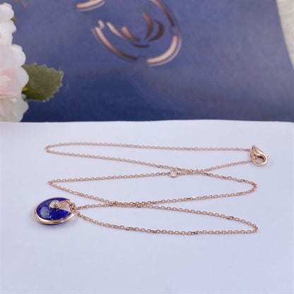 [Vintora]AMULETTE ROSE GOLD AGATE NECKLACE