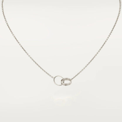 [Vintora]LOVE NECKLACE PINK GOLD AND SILVER