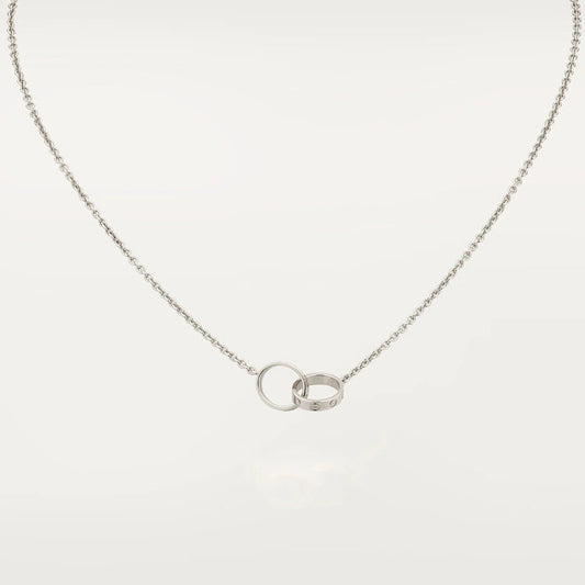[Vintora]LOVE NECKLACE PINK GOLD AND SILVER