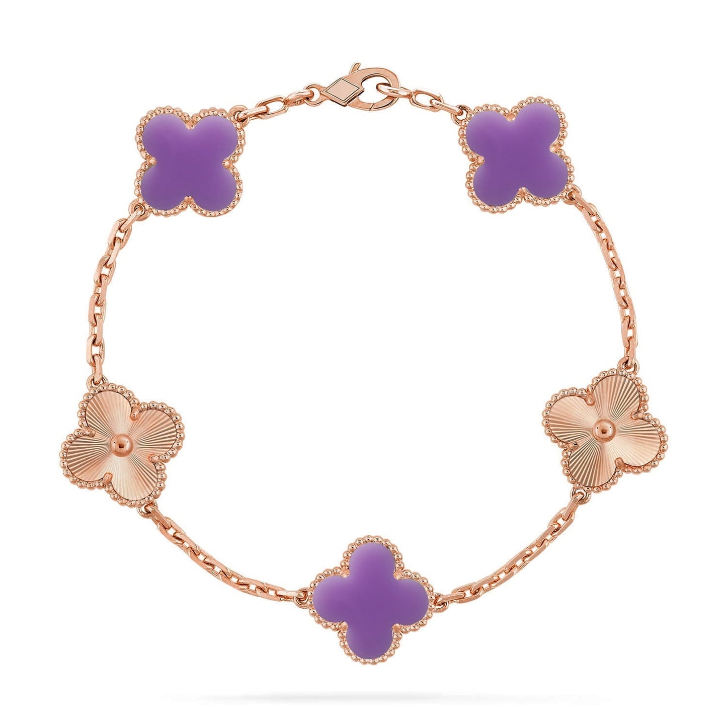 [?Vintora]CLOVER 5 MOTIF LIGHT PURPLE BRACELET COLLECTION