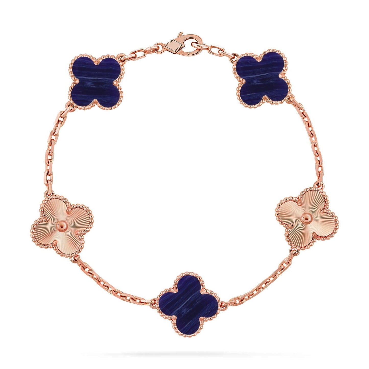 [?Vintora]CLOVER 5 MOTIF PURPLE STRIPES BRACELET COLLECTION