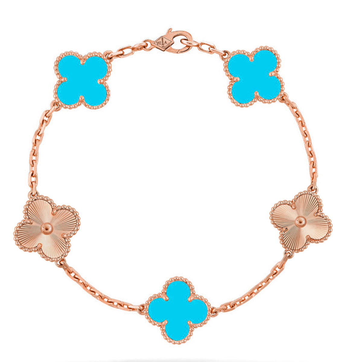 [?Vintora] CLOVER 5 MOTIF TURQUOISE BRACELET COLLECTION