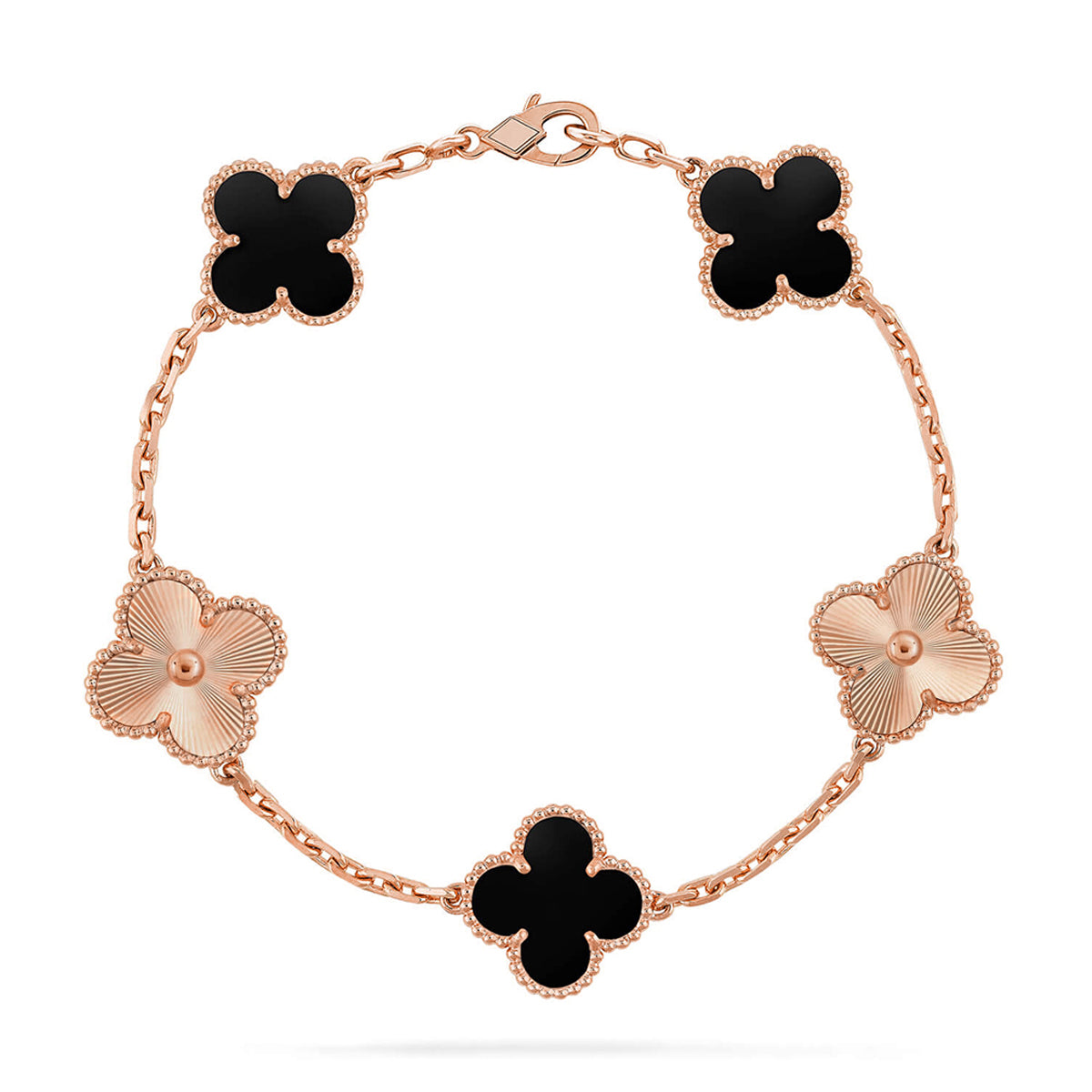 [?Vintora] CLOVER 5 MOTIF ONYXS BRACELET COLLECTION