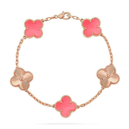 [?Vintora] CLOVER 5 MOTIFS  PINK MOP BRACELET COLLECTION