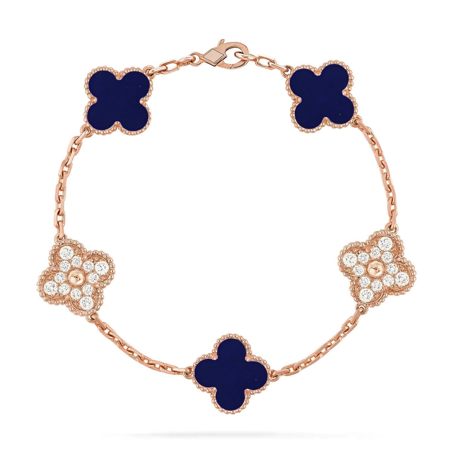 [?Vintora]CLOVER 5 MOTIF LAPIS LAZULI BRACELET COLLECTION