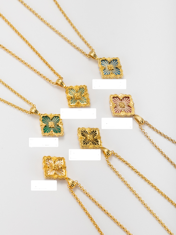 [?Vintora] B.C.L SMALL SIZE  ENAMEL NECKLACE¡ꡧVarious colors)