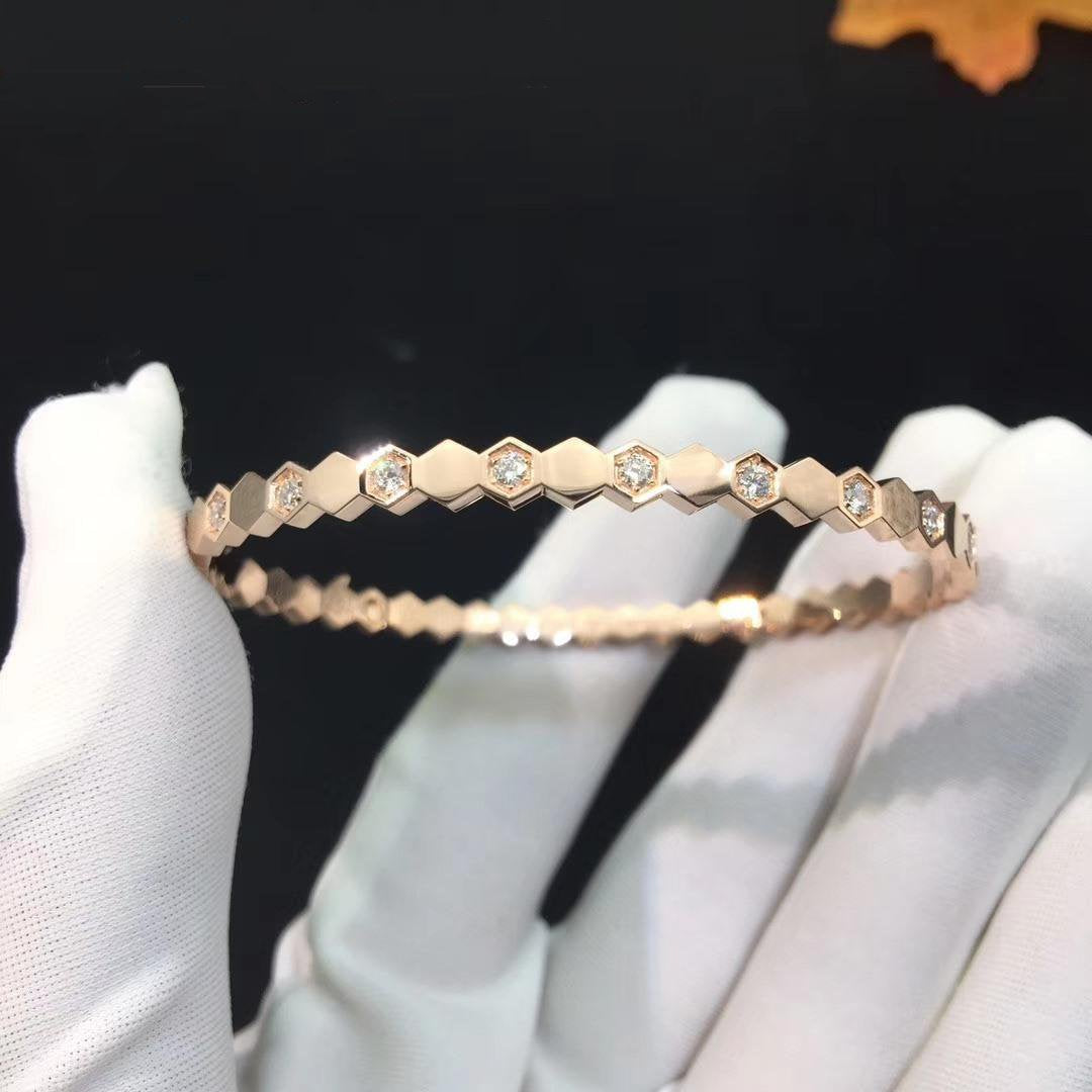 [Vintora]BEE LOVE PINK GOLD DIAMOND BRACELET
