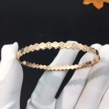 [Vintora]BEE LOVE PINK GOLD DIAMOND BRACELET