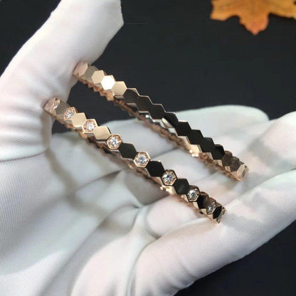 [Vintora]BEE LOVE PINK GOLD DIAMOND BRACELET