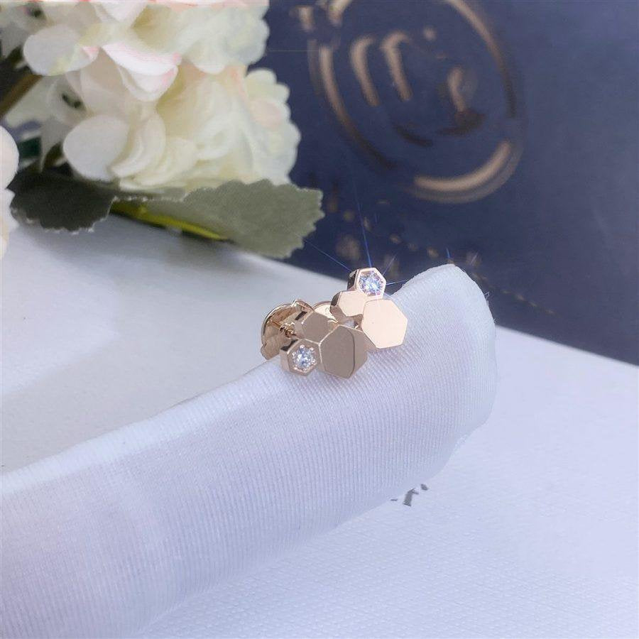 [Vintora]BEE LOVE PINK GOLD DIAMOND EARRINGS