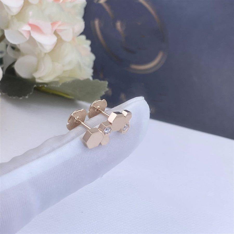 [Vintora]BEE LOVE PINK GOLD DIAMOND EARRINGS