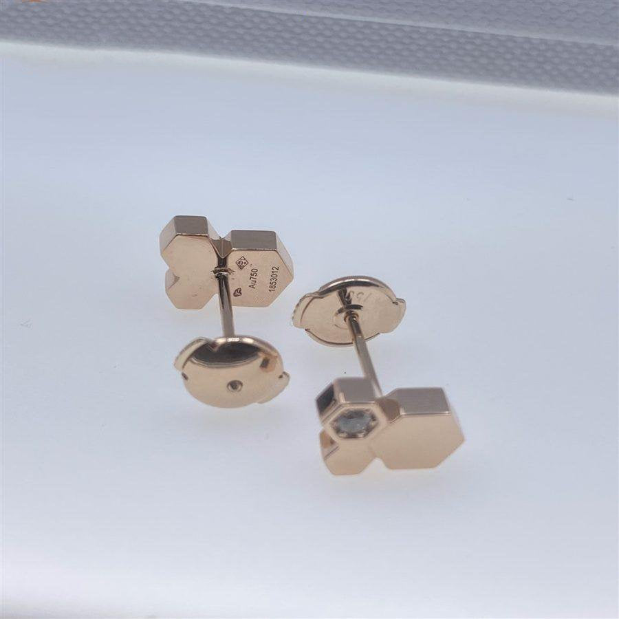 [Vintora]BEE LOVE PINK GOLD DIAMOND EARRINGS