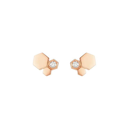 [Vintora]BEE LOVE PINK GOLD DIAMOND EARRINGS
