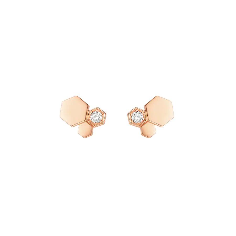 [Vintora]BEE LOVE PINK GOLD DIAMOND EARRINGS