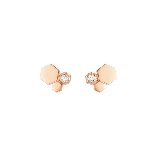 [Vintora]BEE LOVE PINK GOLD DIAMOND EARRINGS