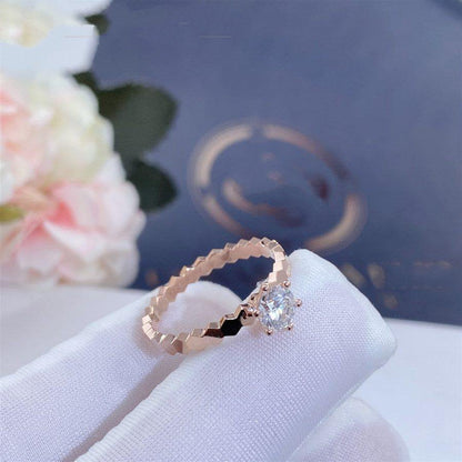 [Vintora]BEE LOVE RING PINK GOLD 1 DIAMOND