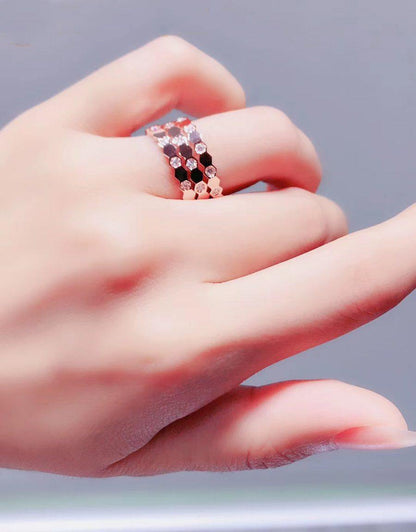 [Vintora]BEE LOVE RING PINK GOLD DIAMOND