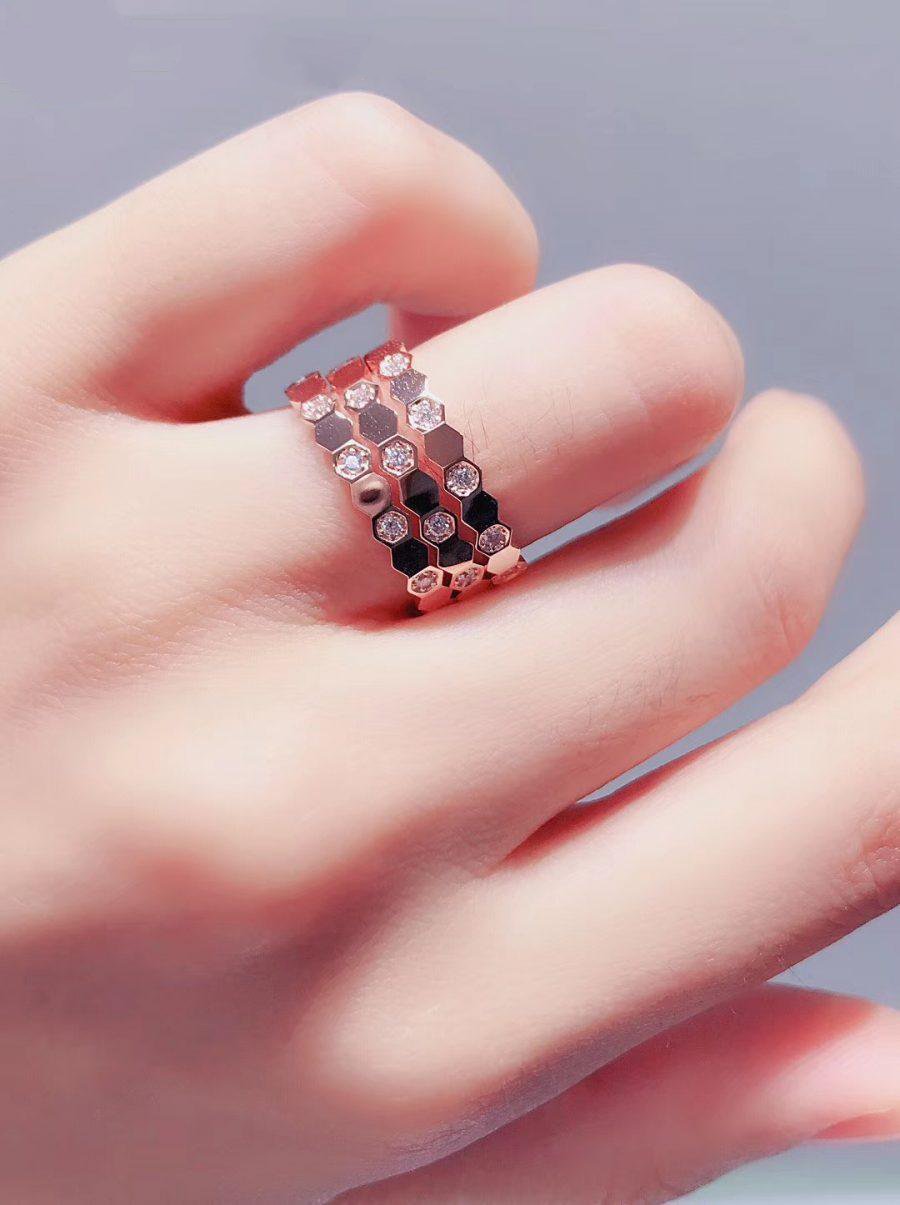 [Vintora]BEE LOVE RING PINK GOLD DIAMOND