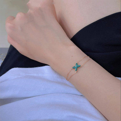 [Vintora]JEUX BRACELET MALACHITE PINK GOLD 1 DIAMOND