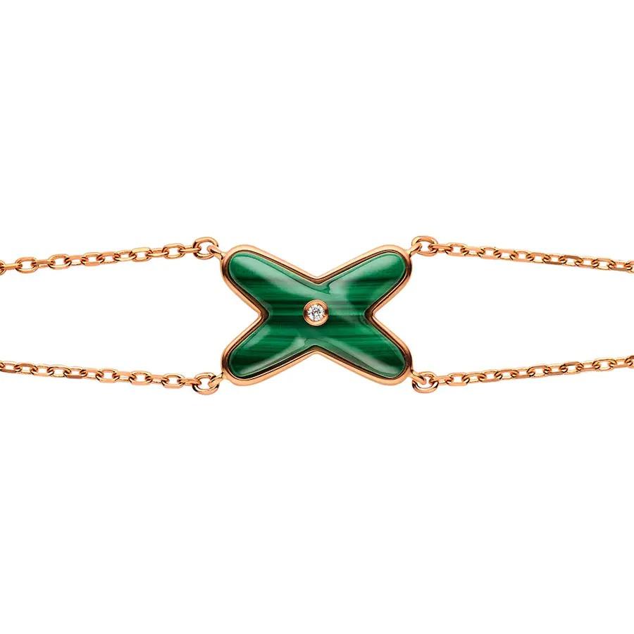 [Vintora]JEUX BRACELET MALACHITE PINK GOLD 1 DIAMOND