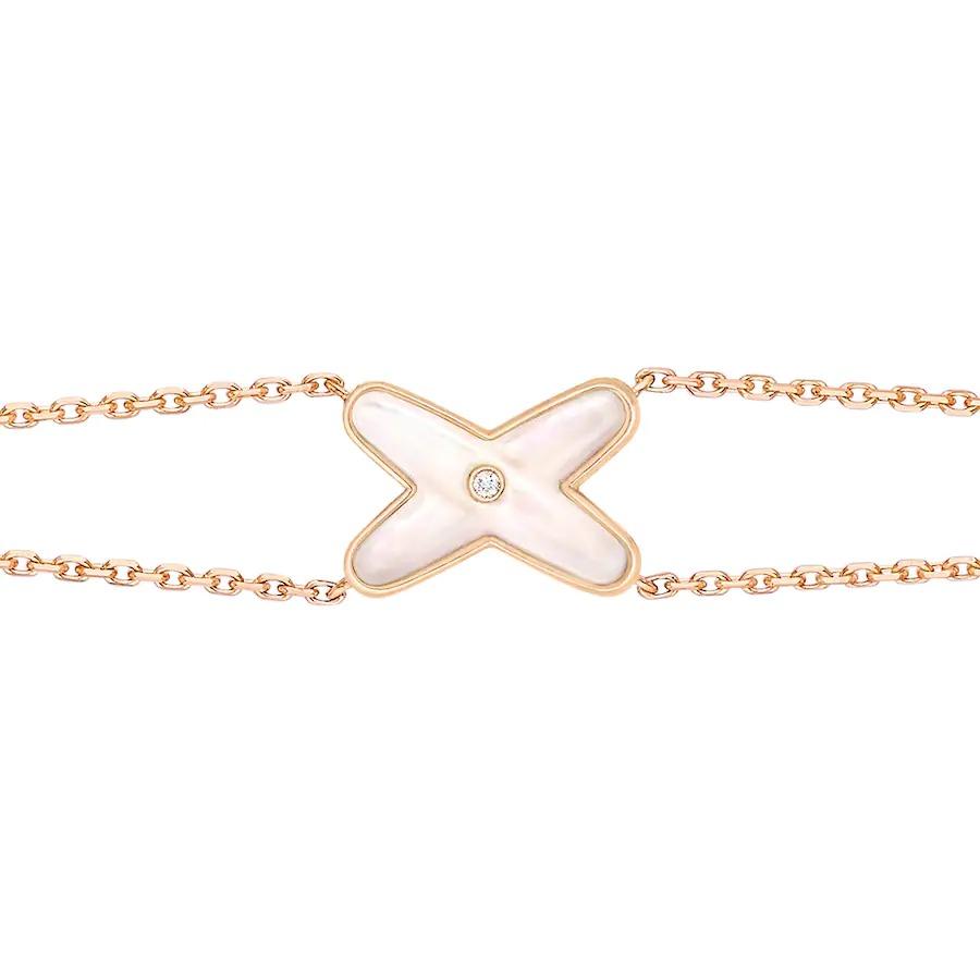 [Vintora]JEUX BRACELET WHITE MOP PINK GOLD 1 DIAMOND
