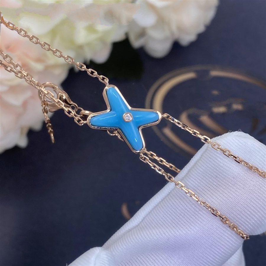 [Vintora]JEUX BRACELET TURQUOISE PINK GOLD 1 DIAMOND