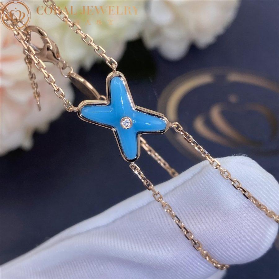 [Vintora]JEUX BRACELET TURQUOISE PINK GOLD 1 DIAMOND