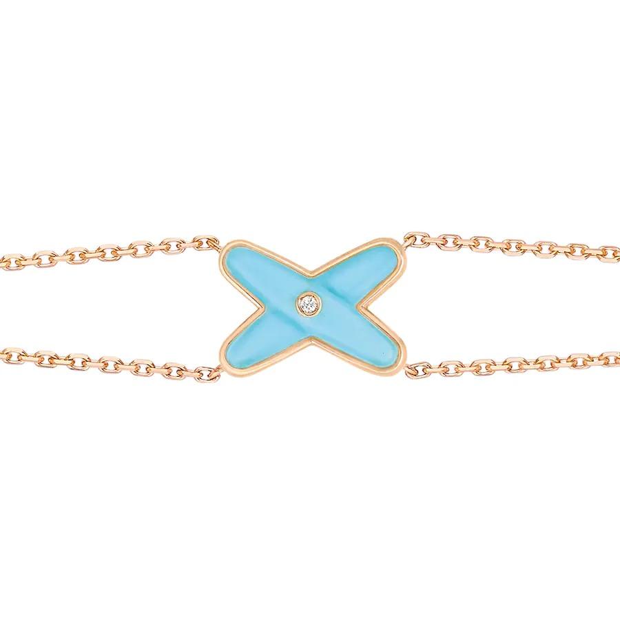 [Vintora]JEUX BRACELET TURQUOISE PINK GOLD 1 DIAMOND