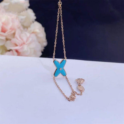 [Vintora]JEUX BRACELET TURQUOISE PINK GOLD 1 DIAMOND