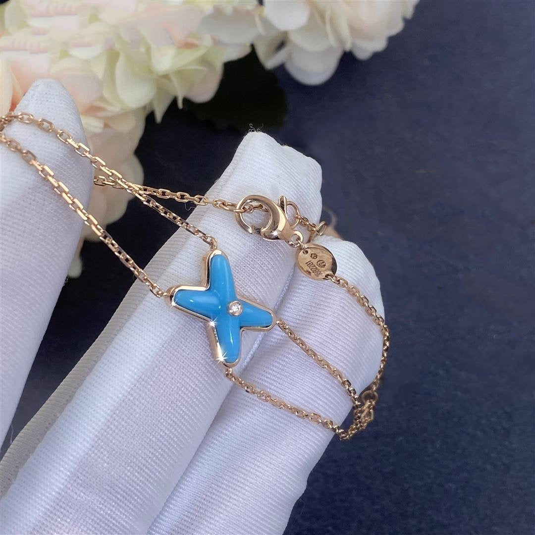 [Vintora]JEUX BRACELET TURQUOISE PINK GOLD 1 DIAMOND