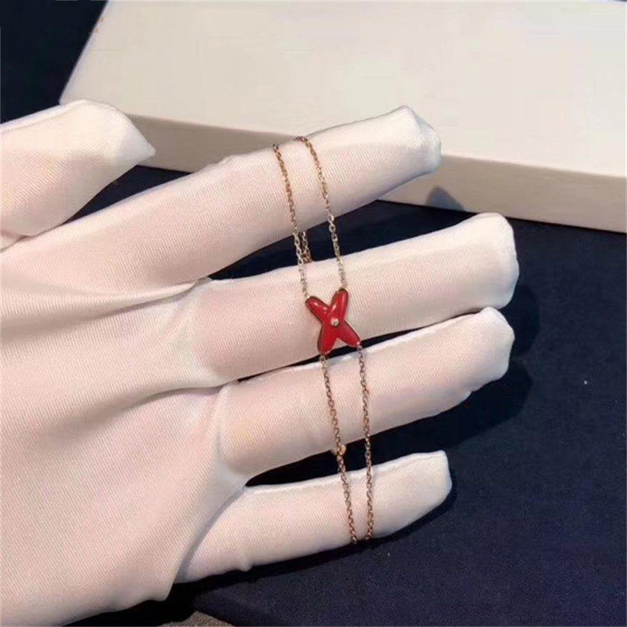[Vintora]JEUX BRACELET CARNELIAN PINK GOLD 1 DIAMOND