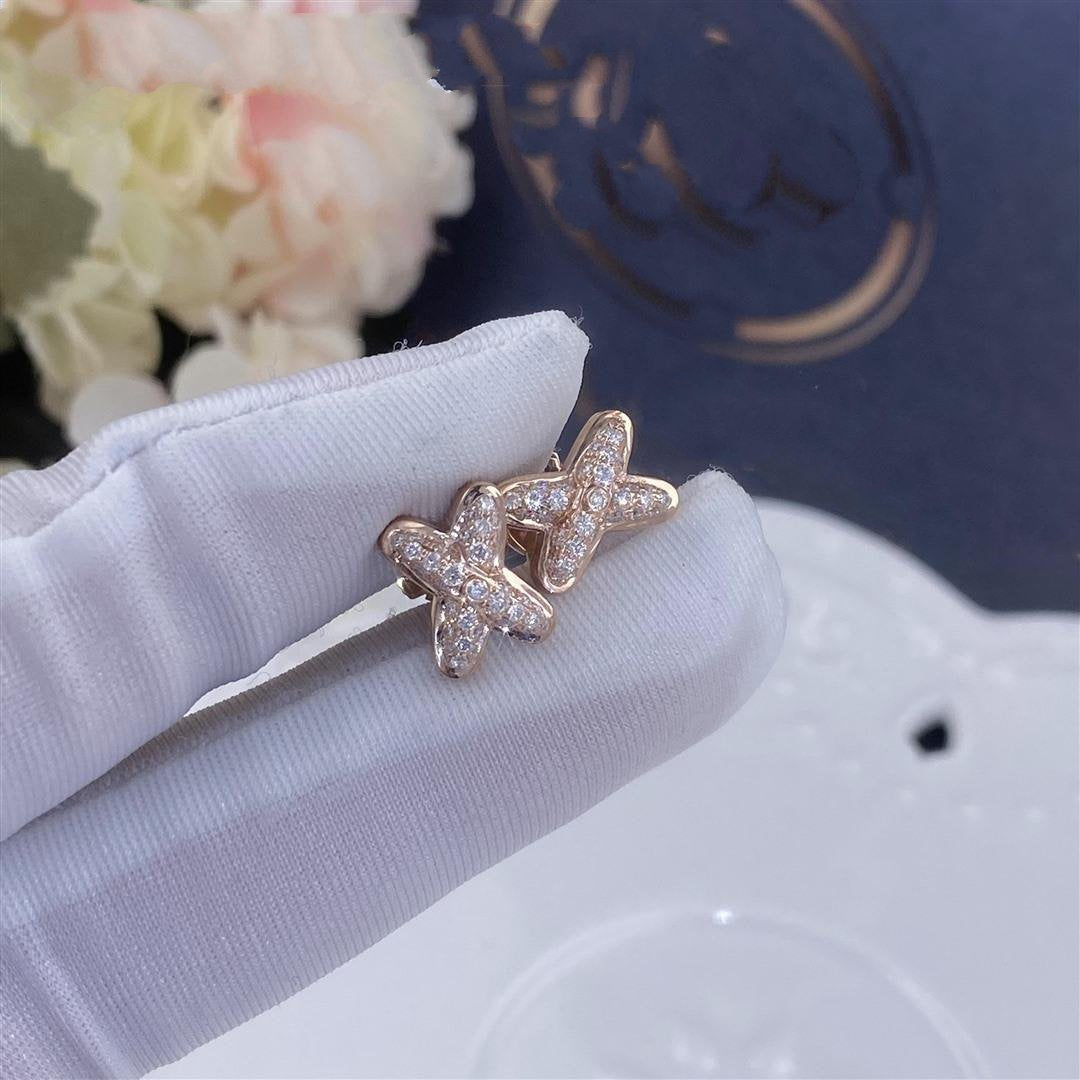 [Vintora]JEUX DE PINK GOLD DIAMOND EARRINGS