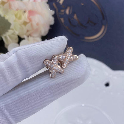 [Vintora]JEUX DE PINK GOLD DIAMOND EARRINGS