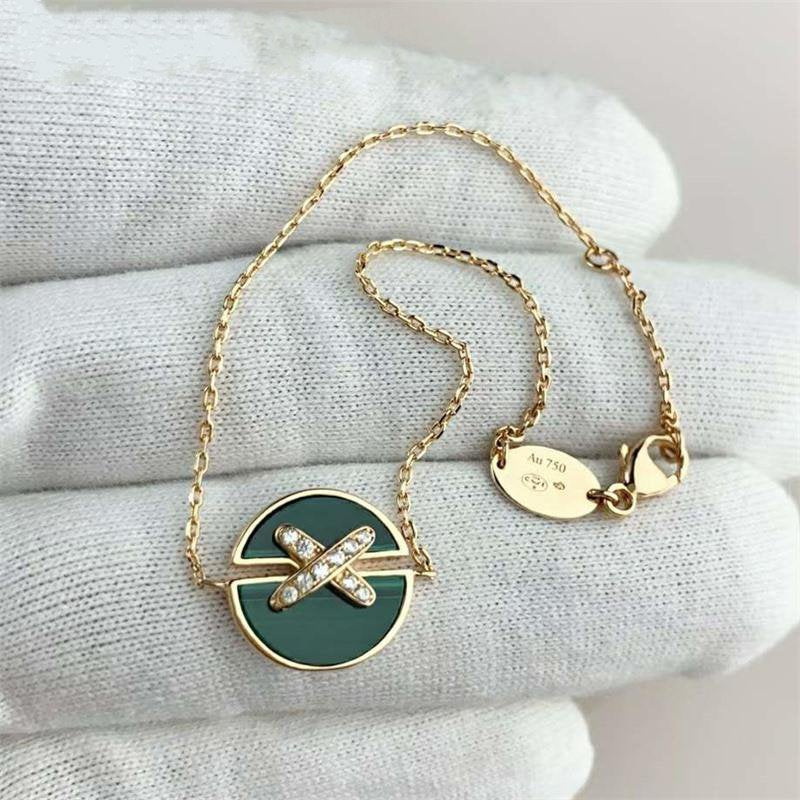 [Vintora]JEUX DE BRACELET MALACHITE PINK GOLD DIAMONDS