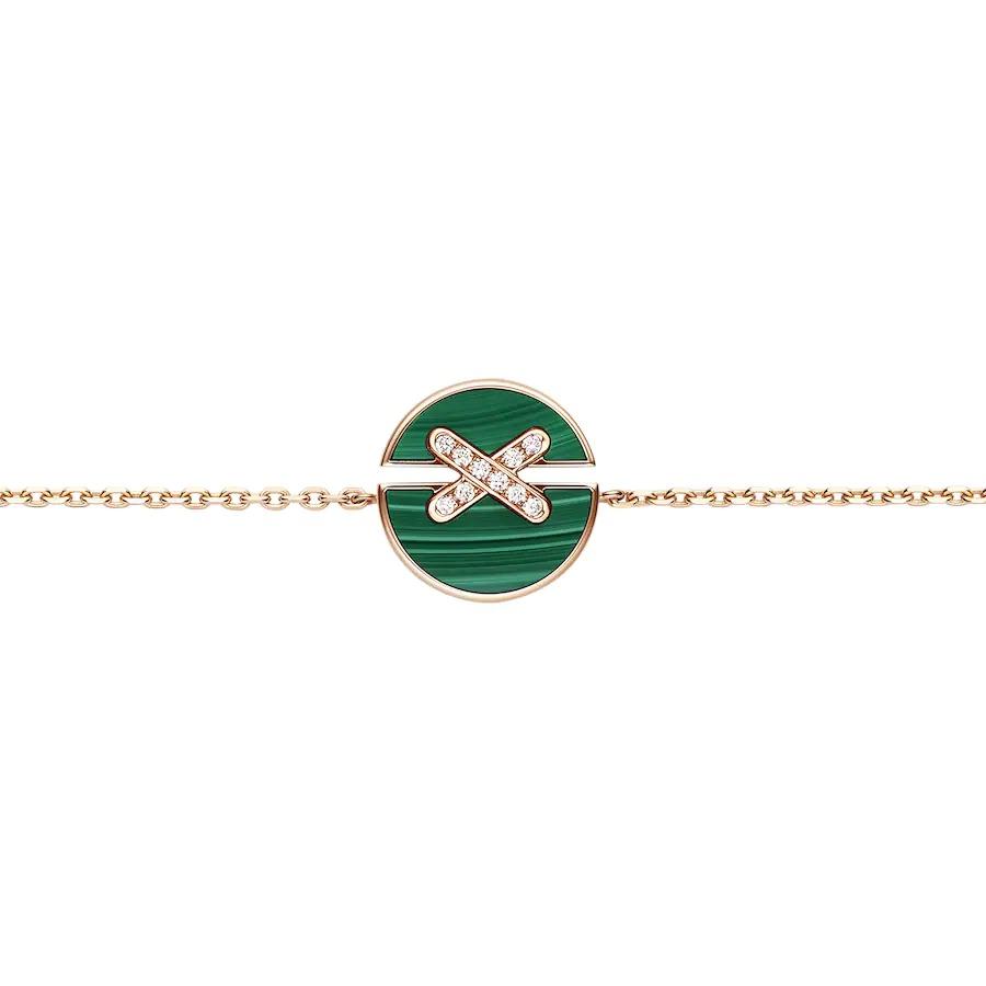 [Vintora]JEUX DE BRACELET MALACHITE PINK GOLD DIAMONDS
