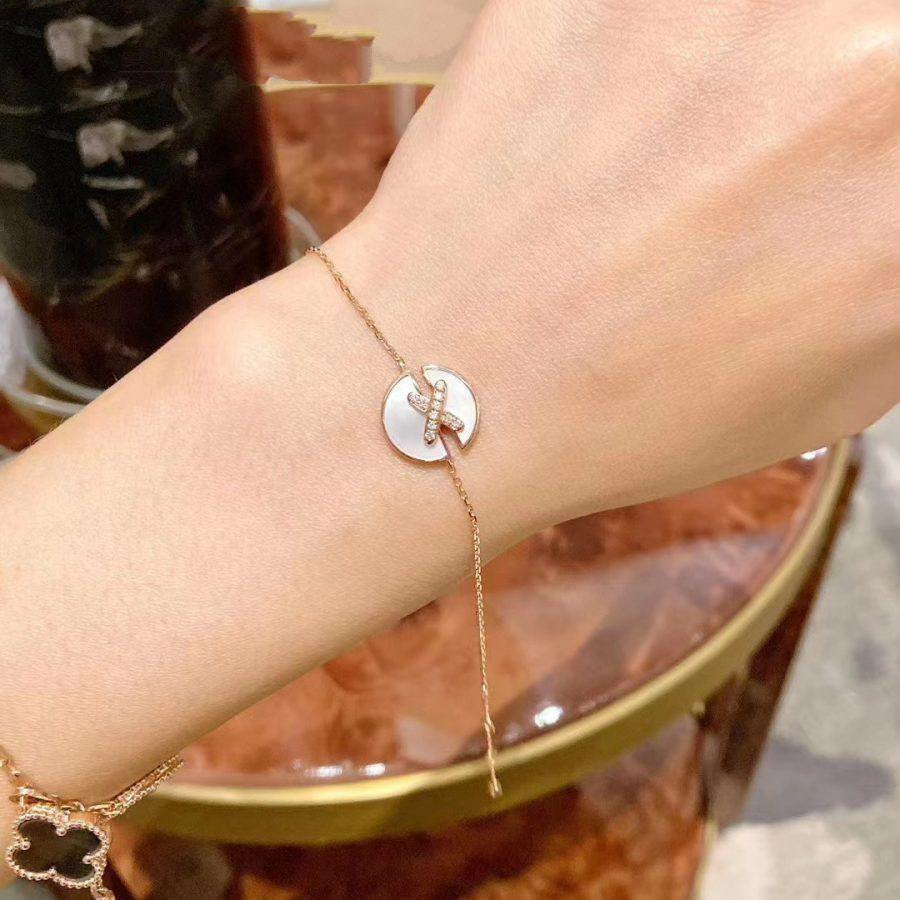 [Vintora]JEUX DE BRACELET MOP PINK GOLD DIAMONDS